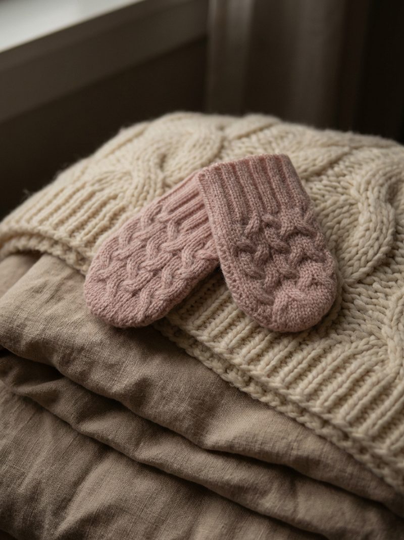 Baby Cashmere Cable-Knit Mittens