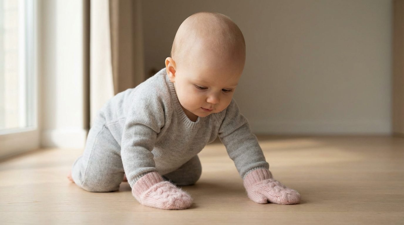 Baby Cashmere Cable-Knit Mittens