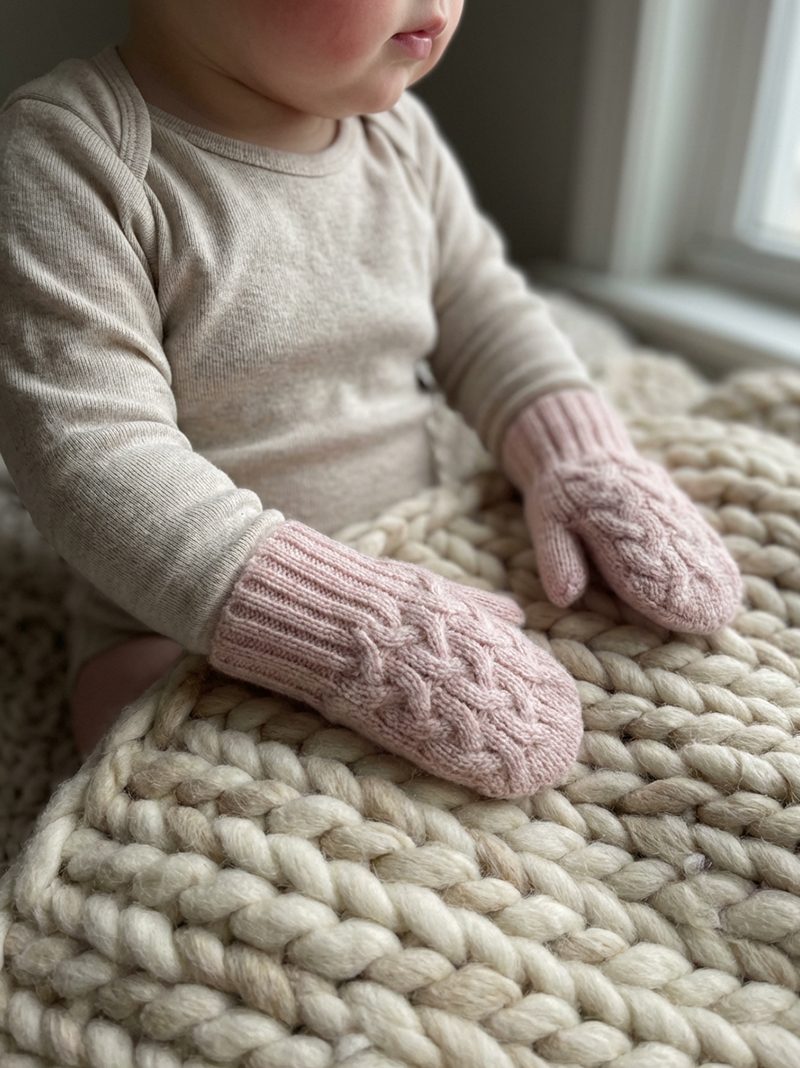 Baby Cashmere Cable-Knit Mittens