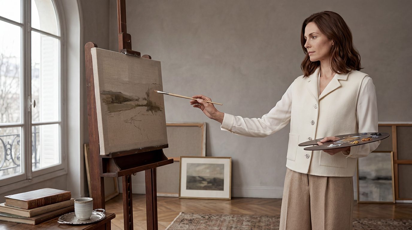 Ivory Cashmere Sleeveless Jacket